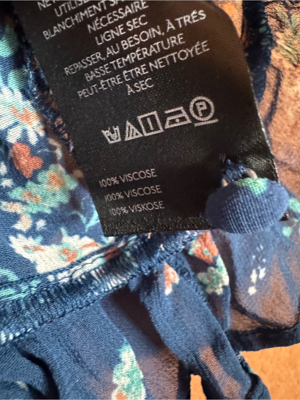 By Anthropologie Sheer Babydoll Floral Blouse Blue Size Small - Picture 7 of 10